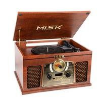 Sistema Nostálgico MISIK MN7711 Bluetooth/Tornamesa 3 velocidades/CD/MP3/USB