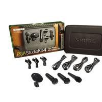 Kit Micrófonos Studio Shure PGASTUDIOKIT4 4Micros/Cables/Clips/Estuche