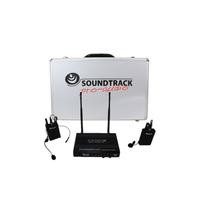 Micrófonos inalámbricos SOUNDTRACK STW-28HLL Diadema y Solapa/UHF/Frecuencias Fijas