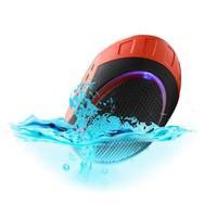 Bocina Portatil MISIK MS211R Rojo Sumergible al agua Luz Led