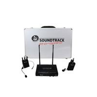 Micrófonos inalámbricos SOUNDTRACK STW-28HLL Diadema y Solapa/UHF/Frecuencias Fijas