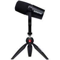 Micrófono Podcast SHURE MV7-K-BNDL Tripie Manfrotto Pixi Mini,Micrófono dinámico SHURE PGA58-BTS cardioide/tripie/cable/glam,Mi