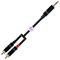 Cable Plug 3.5 Estéreo a 2 RCA XSS RH-EY001 3M Negro/3M