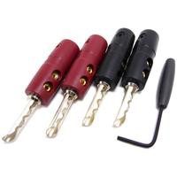 Conectores tipo Banana AUDIOQUEST BAN3004S plata / llave de instalación