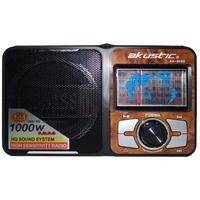 Radio Portátil AKUSTIC AK-6004C Madera Entrada USB, Micro SD