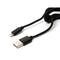 Cable Lightning Sync Ray SRBLC36B Interfaz USB,Cable de reemplazo para Audífonos Shure EAC64BK Negro 1.6m,Barra de Led ALIEN CO